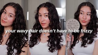 A 2024 wavycurly hair routine for frizz free curls  2A2B2C hair type [upl. by Eiramllij]