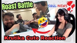 Krutika Cute Reaction On Rega amp GoldyBhai Trolling video🤣  Must Watch 🥰regaltos krutika reaction [upl. by Cyrie386]