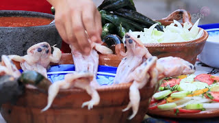 Así Sabe Michoacán│Leonor Cornejo cocinera tradicional de Queréndaro prepara RANAS FRITAS [upl. by Banks]