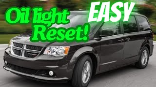 How to Reset Dodge Grand Caravan Oil Light [upl. by Hosbein]