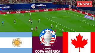 Argentina vs Canadá EN VIVO 2024 Copa América Partido completo  Simulación de videojuego [upl. by Alinna]