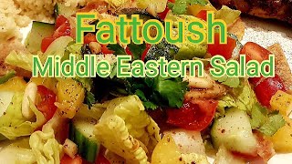 Fattoush  Middle Eastern Fresh Sumac Salad [upl. by Nitsu]