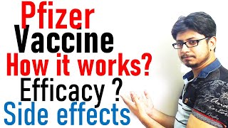 Pfizer vaccine covid  How it works efficacy and side effects [upl. by Hacissej]