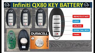 Infiniti QX80 2014 2021 Remote Key Fob Battery Replacement automobile [upl. by Fezoj]