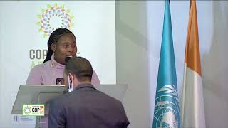 Youth representative at UNCCD COP 15 [upl. by Oirottiv]