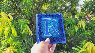 Quilling letter R  Quilling art Quilling name boardPaper craft  Wall decor [upl. by Eek]