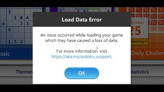 Fix Microsoft Sudoku Load Data Error An Issue Occurred While Loading Your Game [upl. by Ruhtracam]