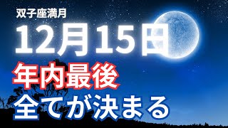 双子座満月2024年12月15日【重要】何を手放したのかで来年が決まる【COCORO Platinum】 [upl. by Cresida]