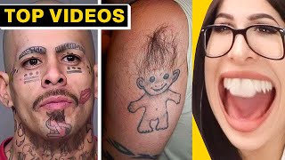 Dumbest Tattoos People Actually Got  SSSniperWolf [upl. by Datnow763]