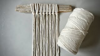 Macrame  Simple Macrame Wall Hanging  Macrame Tutorial [upl. by Eirrehc]