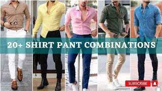 20 Awesome Shirt Pant Combinations  Shirt Pants Colour Combination Ideas for Men [upl. by Armmat]