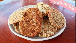 Galletas de avena con solo 2 ingredientes SIN HARINA SIN HUEVO SIN GLUTEN [upl. by Finley536]