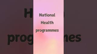 National Health Programs biology fmge inicet fmgeians neetpg [upl. by Lammaj968]