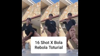 16 Shots X Bola Rebola Tutorial Mirrored and slowed Tiktok dance challenge HIT OR MISS apes [upl. by Cohberg436]