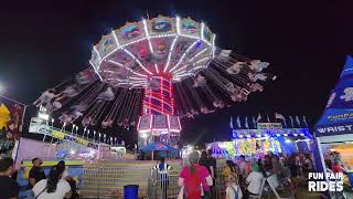 Wave Swinger  Powers Great American Midways  Montgomery County Fair 2024 [upl. by Nynahs]