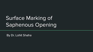 Surface Marking of Saphenous Opening [upl. by Gupta743]