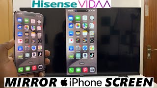 Hisense VIDAA Smart TV How To Screen Mirror iPhone [upl. by Edgell]