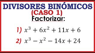 FACTORIZACIÓN DIVISORES BINÓMICOS Método de Ruffini [upl. by Louie]