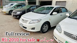 Corolla xli 2010 model antique gadi for sale  Xli full review  Pakistan Punjab  100k views ♥️ [upl. by Ecirad383]