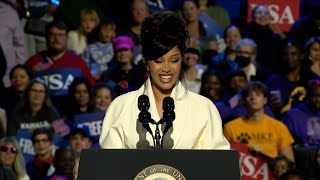 Cardi B full speech at Kamala Harris rally in West Allis Wisconsin 11124 [upl. by Essyle]