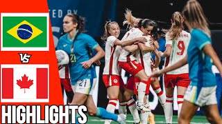 Canada vs Brazil  Highlights amp Penalty Shootout  SheBelieves Cup Semi Final  060424 [upl. by Onilatac350]