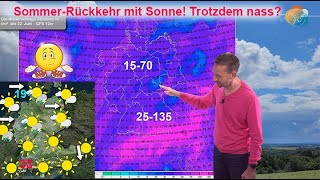 Bis Donnerstag unbeständig dann sommerlich Aktuelle Wettervorhersage 071206 Bald 30° plus x [upl. by Masera]