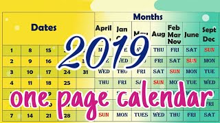 2019 full calendar 2019 calendar [upl. by Whitford]