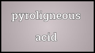 Pyroligneous acid Meaning [upl. by Adiuqal40]