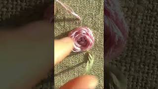 WEB ROSE EMBROIDERY Easy stitches for Beginners SHORT [upl. by Kin]