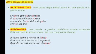 Poesia allitterazione assonanza consonanza onomatopea [upl. by Africa]