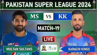 PSL LIVE  MULTAN SULTANS vs KARACHI KINGS MATCH 19 LIVE COMMENTARY  MS vs KK LIVE [upl. by Llednohs708]