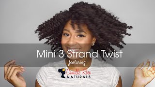 Mini 3 Strand Twist ft Camille Rose Naturals [upl. by Htrahddis]