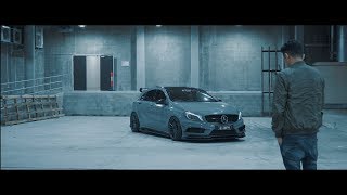 BRUTAL A45 AMG short feature NARDO GREY  SLAMMED  feature 3 4k [upl. by Atinor527]