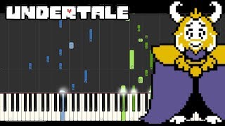 Undertale  Asgore Piano Tutorial Synthesia [upl. by Inattirb]