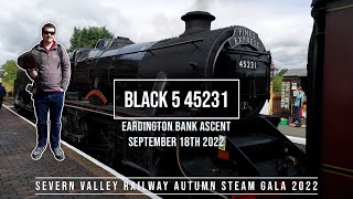 Black 5 45231 Eardington Bank Ascent  SVR Autumn Steam Gala 2022 [upl. by Aliban610]