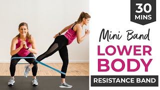 30Minute Resistance Band Leg Workout for Women  Legs Glutes  Thighs [upl. by Huai]