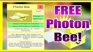 How To Get A FREE Photon Bee In Bee Swarm Simulator [upl. by Bryanty841]