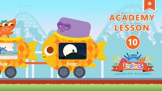 Endless Learning Academy  Lesson 10  EAT DRINK SLEEP LOOK HEAR  Originator Games [upl. by Cath253]