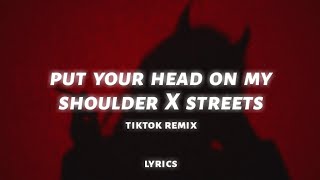 Red Silhouette challenge  put your head on my shoulder x streets lyrics TikTok Remix [upl. by Hpesoj]