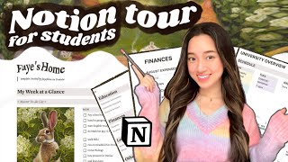 the BEST organization amp productivity system for students 🍎 Notion tour  free template [upl. by Esenahs]