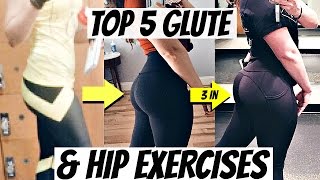 Top 5 Glute amp Hip Exercises  Grow Your Lower Body Butt Workout [upl. by Anauqat]