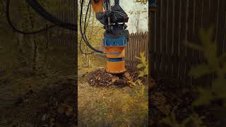 This stump grinder works so fast it will make your head spin [upl. by Keyes]