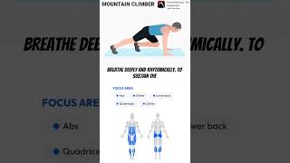 MOUNTAIN CLIMBER fitness workout fullbodyworkout execrise shoulder legs [upl. by Wilhide]