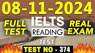 IELTS Reading Test 2024 with Answers  08112024  Test No  374 [upl. by Yrreiht]