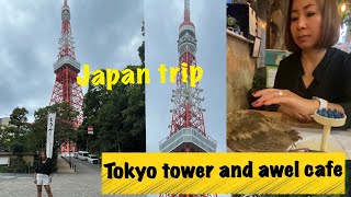 Japan trip Tokyo tower and owel cafe [upl. by Paryavi893]