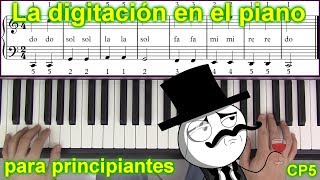 Digitación en el piano para principiantes Clases de pianoteclado 5 [upl. by Lavina723]