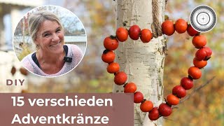 DIY  15 ADVENTKRÄNZE schlicht natürlich und EASY zum NACHMACHEN [upl. by Orson705]