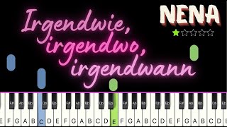 Nena  Irgendwie irgendwo irgendwann  Piano Tutorial [upl. by Asyl288]