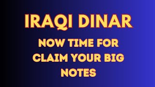 Iraqi dinar now time for claim your big note 🔥Iraqi dinar revaluation latest today update [upl. by Elletsyrk890]