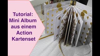 Tutorial Mini Album Scrapbook 1 Action KartenSet with foil Anleitung leicht gemacht craft update [upl. by Fregger]